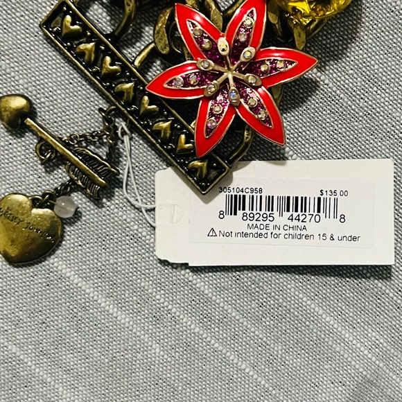 New Betsey Johnson Rio Sugar Skull Wide Multi-Charm Bracelet - Picture 5 of 5